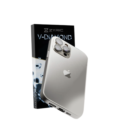 V-DIAMOND Zyric Phone Case – Frosted Tempered Glass Shield (20x Stronger Protection)